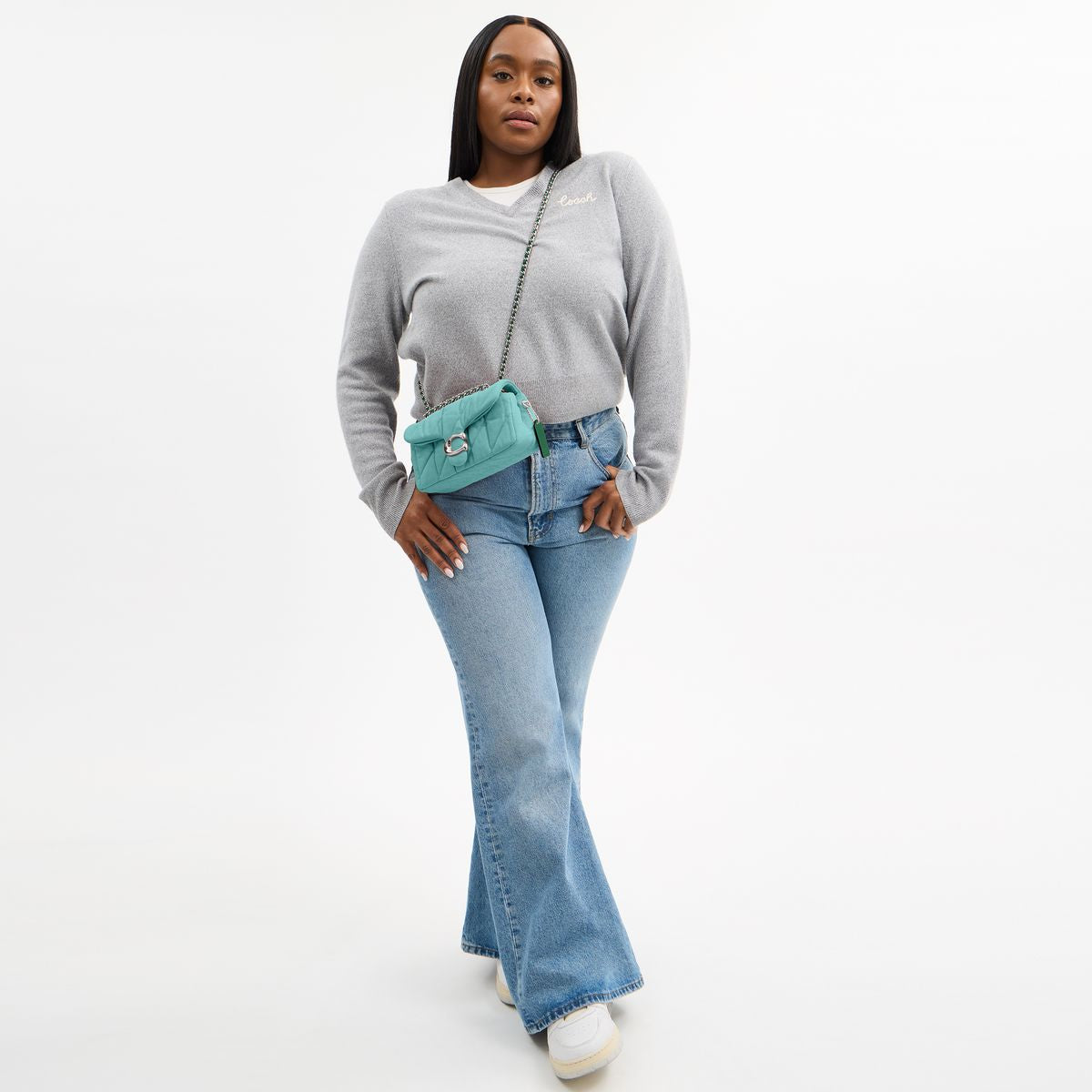 CBG33-Tabby Shoulder Bag 20 With Quilting-Lh/Ivy