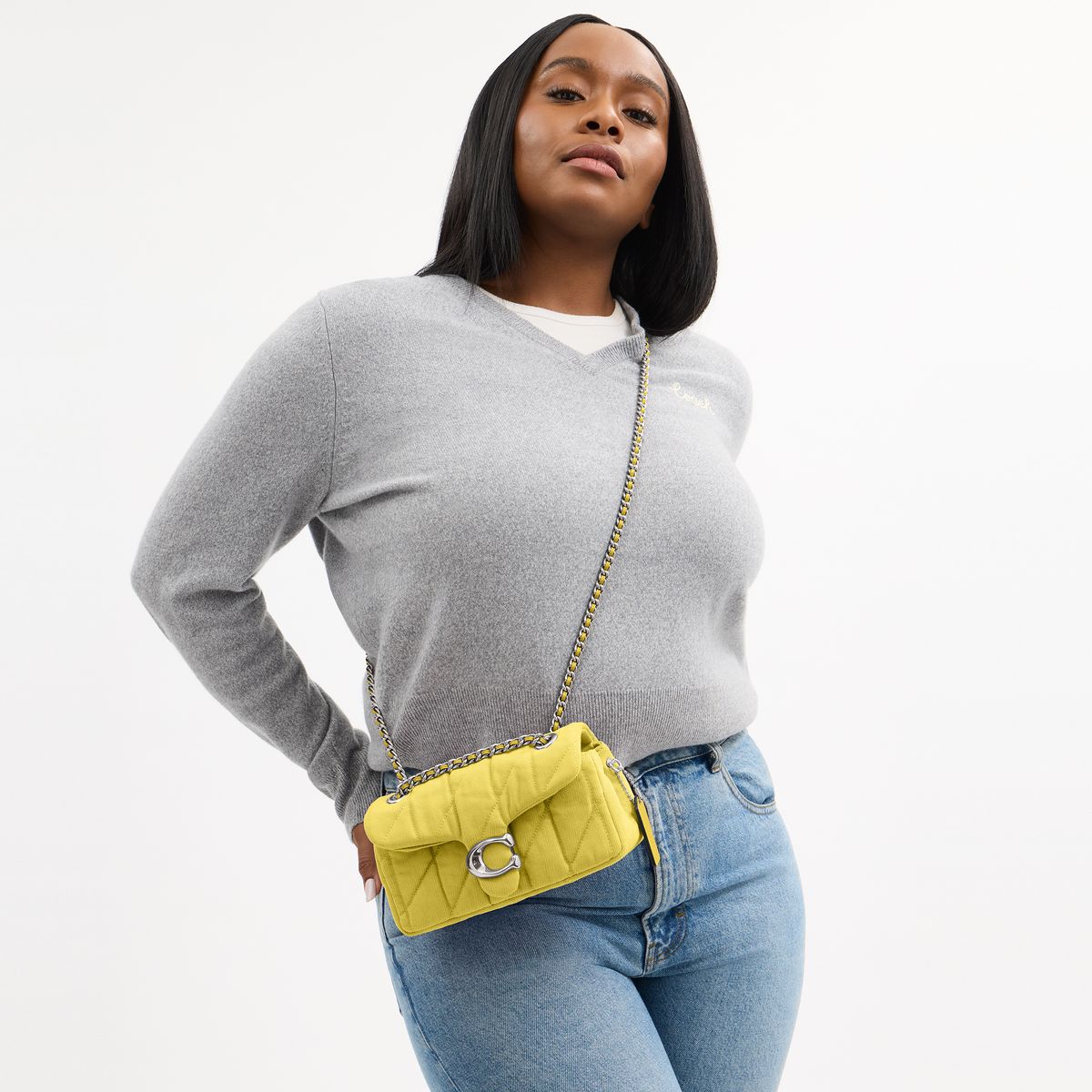 CBG33-Tabby Shoulder Bag 20 With Quilting-Lh/Mimosa