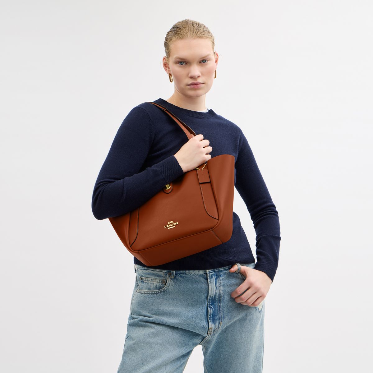 CBH00-Hadley Turnlock Tote-Im/Tan