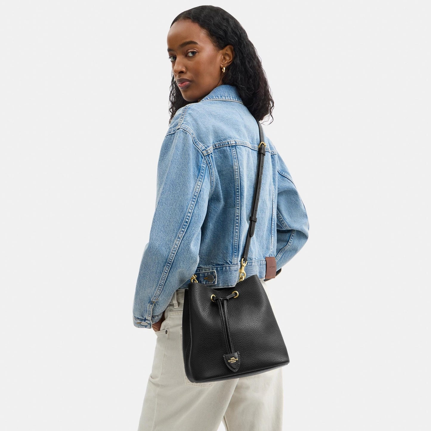 CBH06-Rowan Bucket Bag-Im/Black