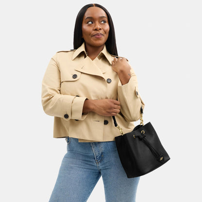 CBH06-Rowan Bucket Bag-Im/Black