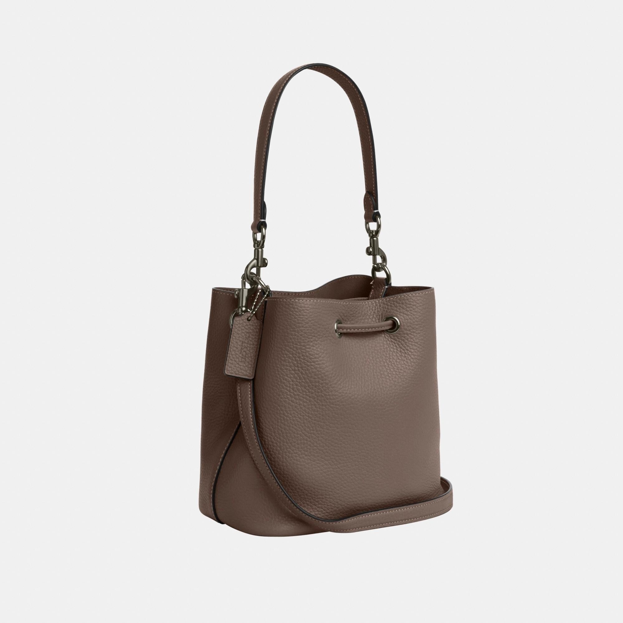 CBH06-Rowan Bucket Bag-Qb/Dark Stone