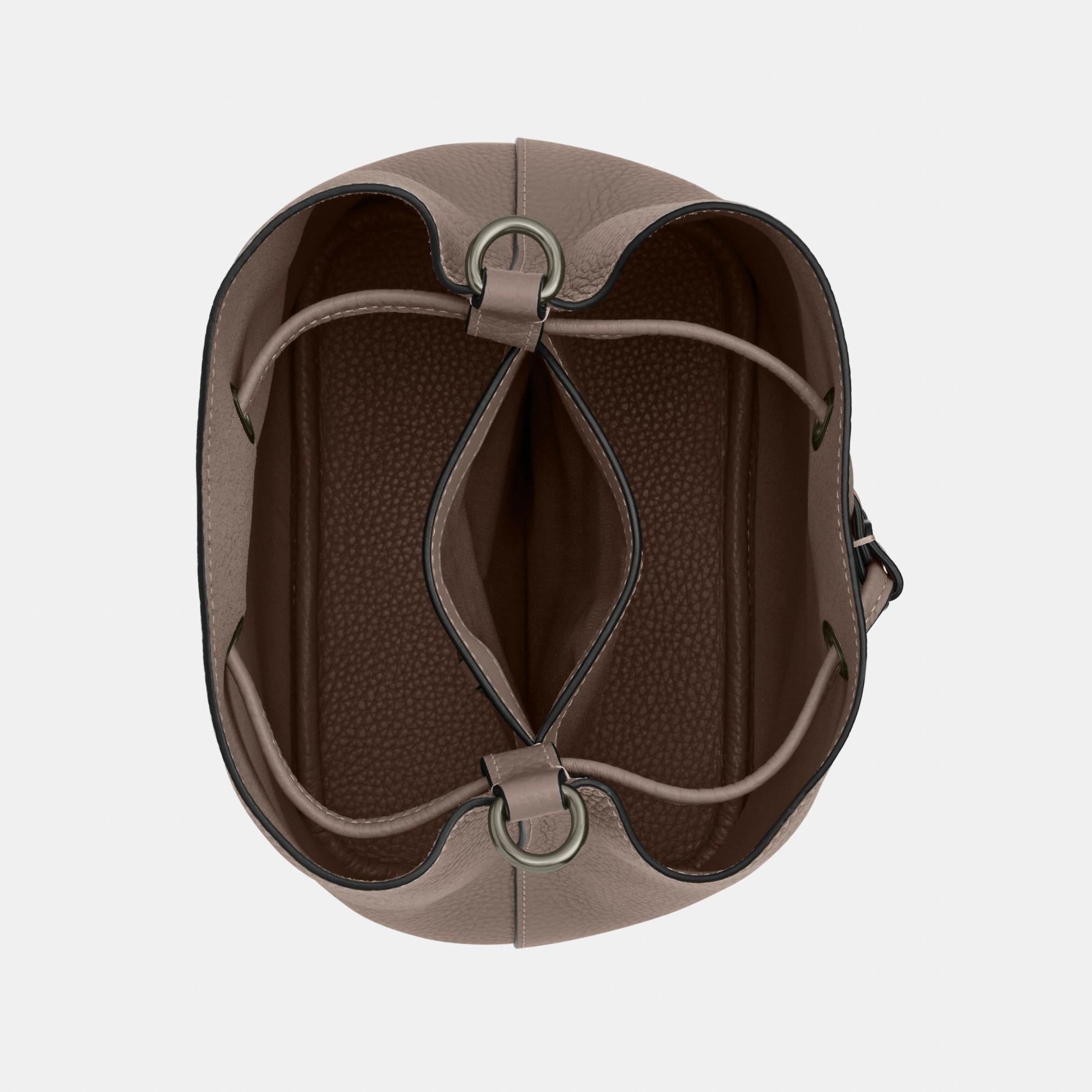 CBH06-Rowan Bucket Bag-Qb/Dark Stone