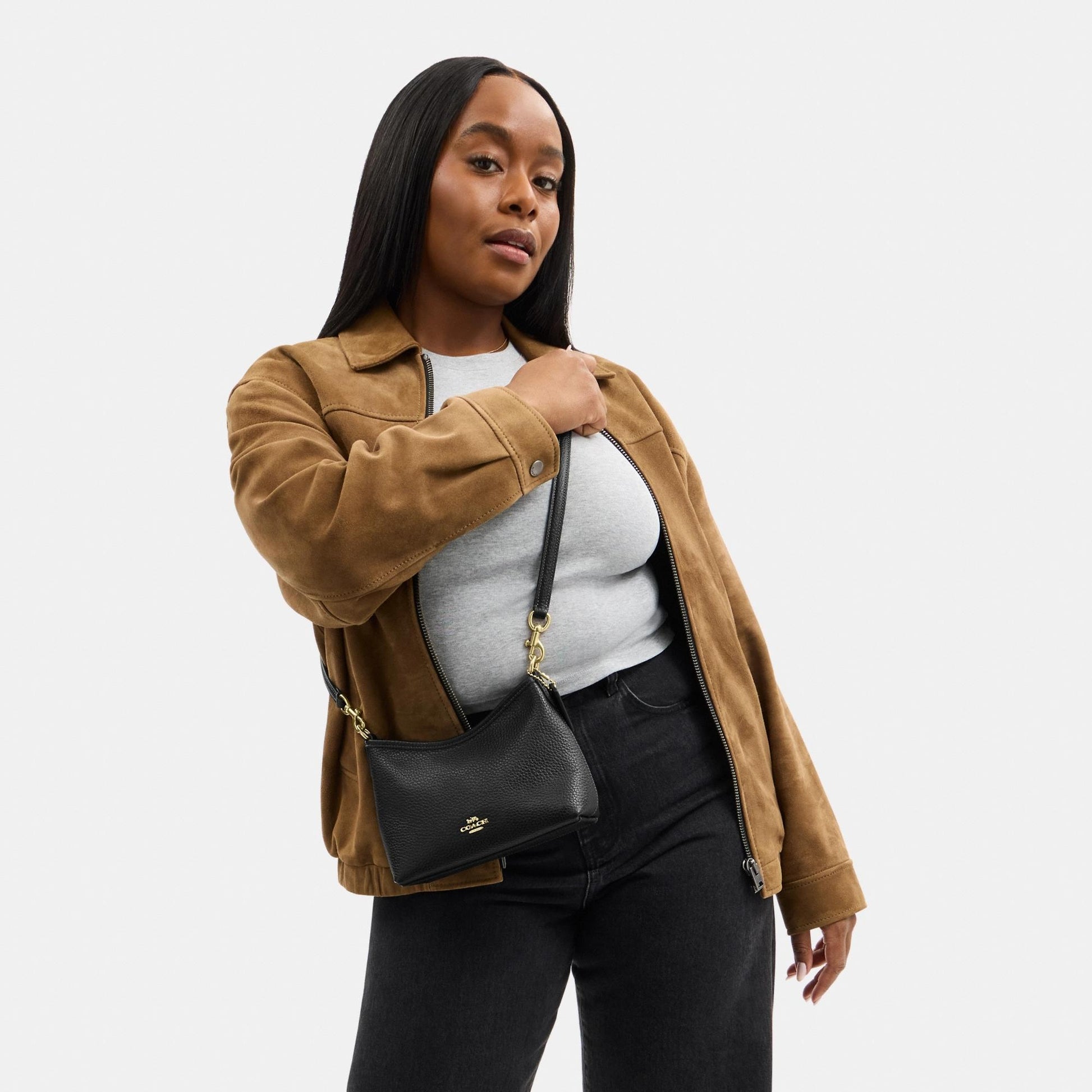 CBH16-Laurel Small Shoulder Bag-Im/Black