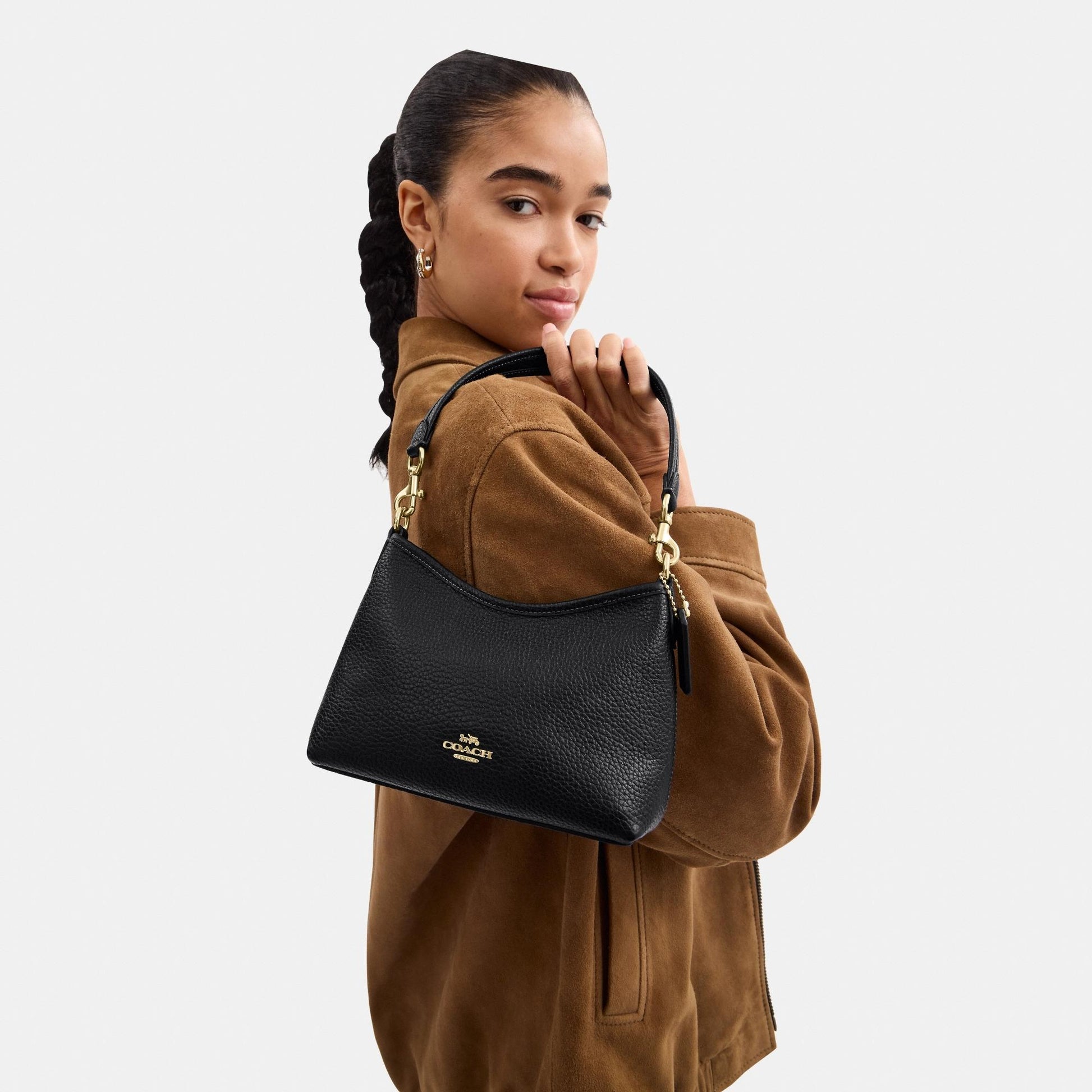 CBH16-Laurel Small Shoulder Bag-Im/Black