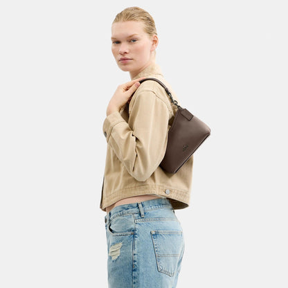 CBH16-Laurel Small Shoulder Bag-Qb/Dark Stone