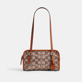CBH53-Swing Zip Bag 20 In Crystal Signature Jacquard-Lh/Burnished Amber