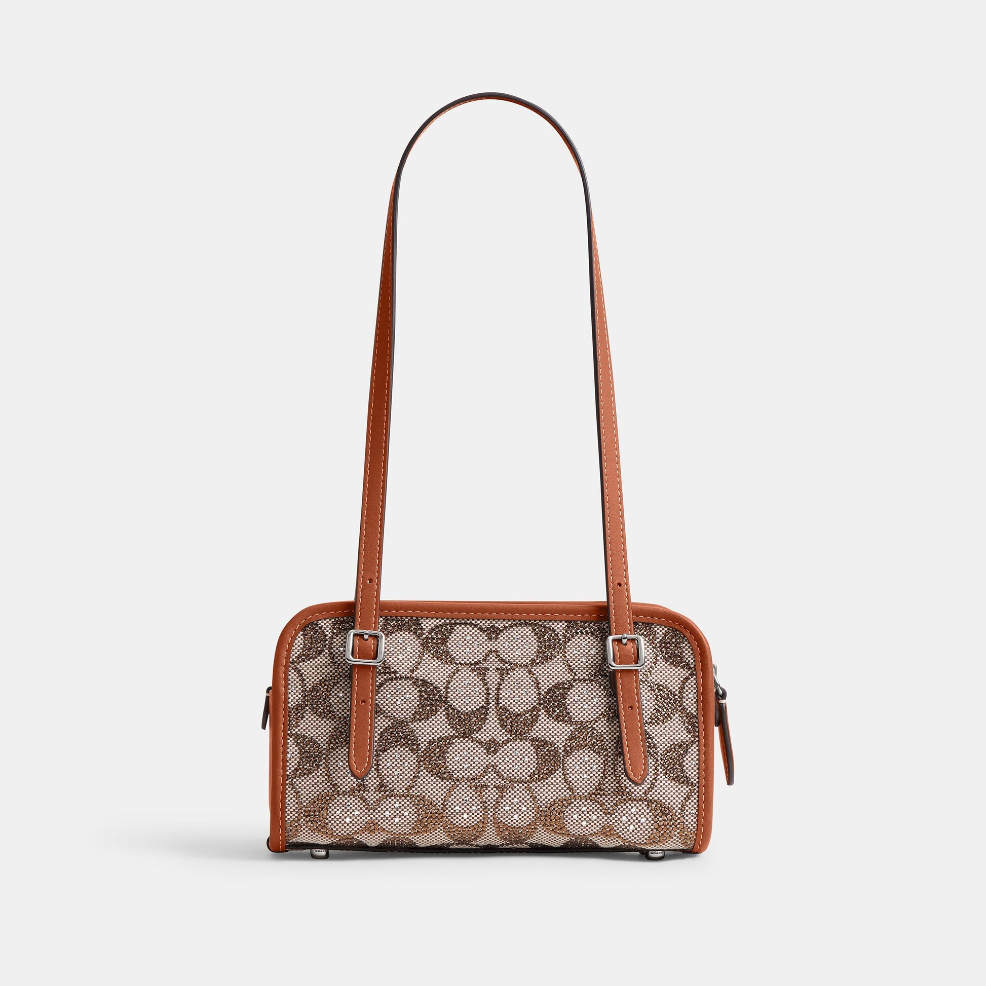 CBH53-Swing Zip Bag 20 In Crystal Signature Jacquard-Lh/Burnished Amber