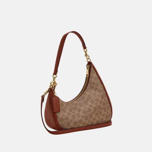 CBI02-Twisted Teri Shoulder Bag-Im/Tan/Caramel