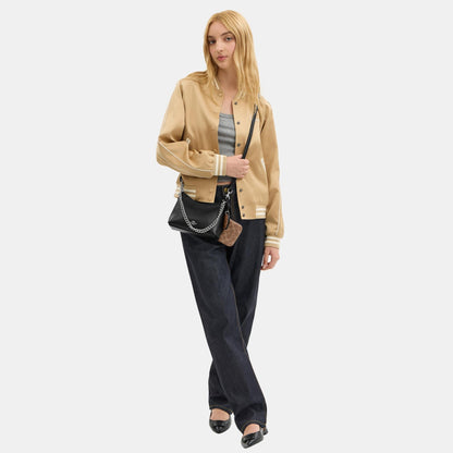 Laurel Small Shoulder Bag With Mirror Charm And Pouch