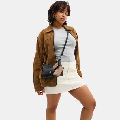 Laurel Small Shoulder Bag With Mirror Charm And Pouch