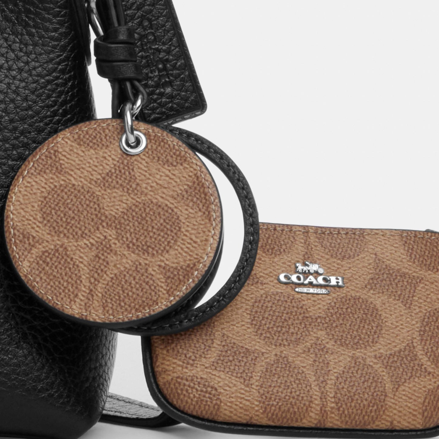 Laurel Small Shoulder Bag With Mirror Charm And Pouch