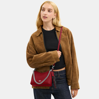 Laurel Small Shoulder Bag With Mirror Charm And Pouch