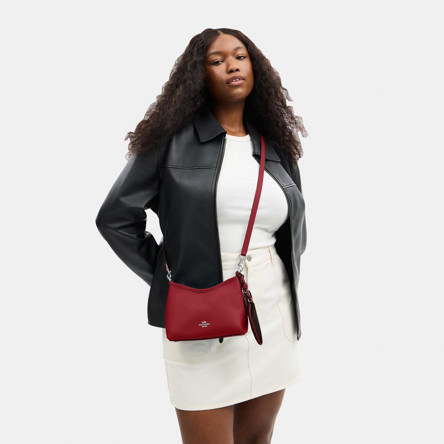 Laurel Small Shoulder Bag With Mirror Charm And Pouch