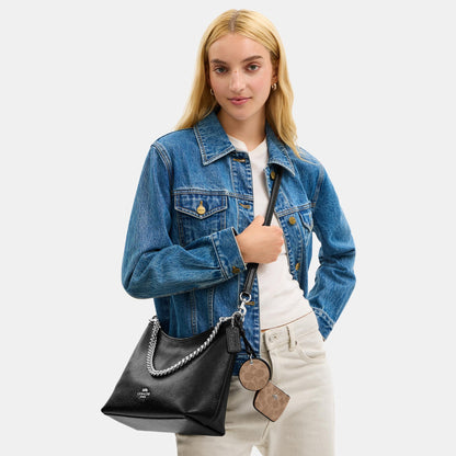 Laurel Shoulder Bag With Mirror Charm And Pouch