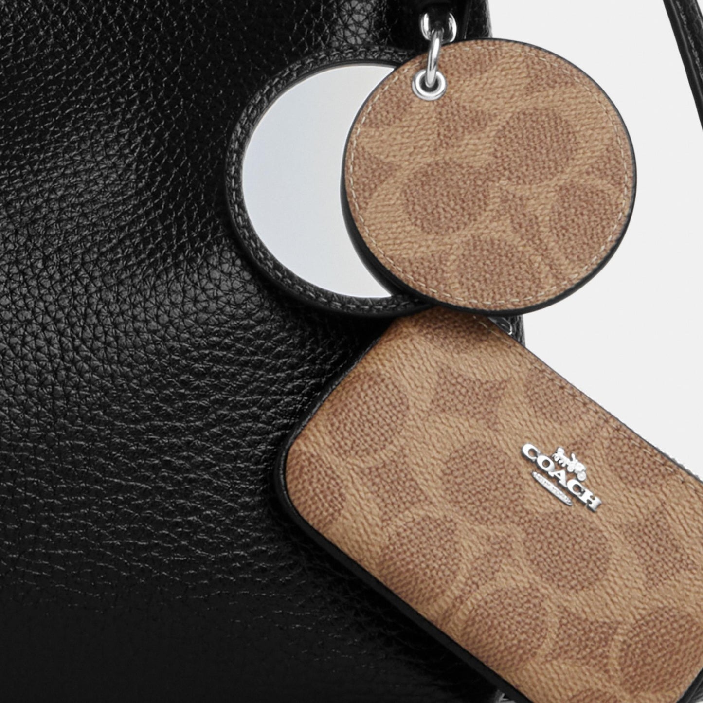 Laurel Shoulder Bag With Mirror Charm And Pouch