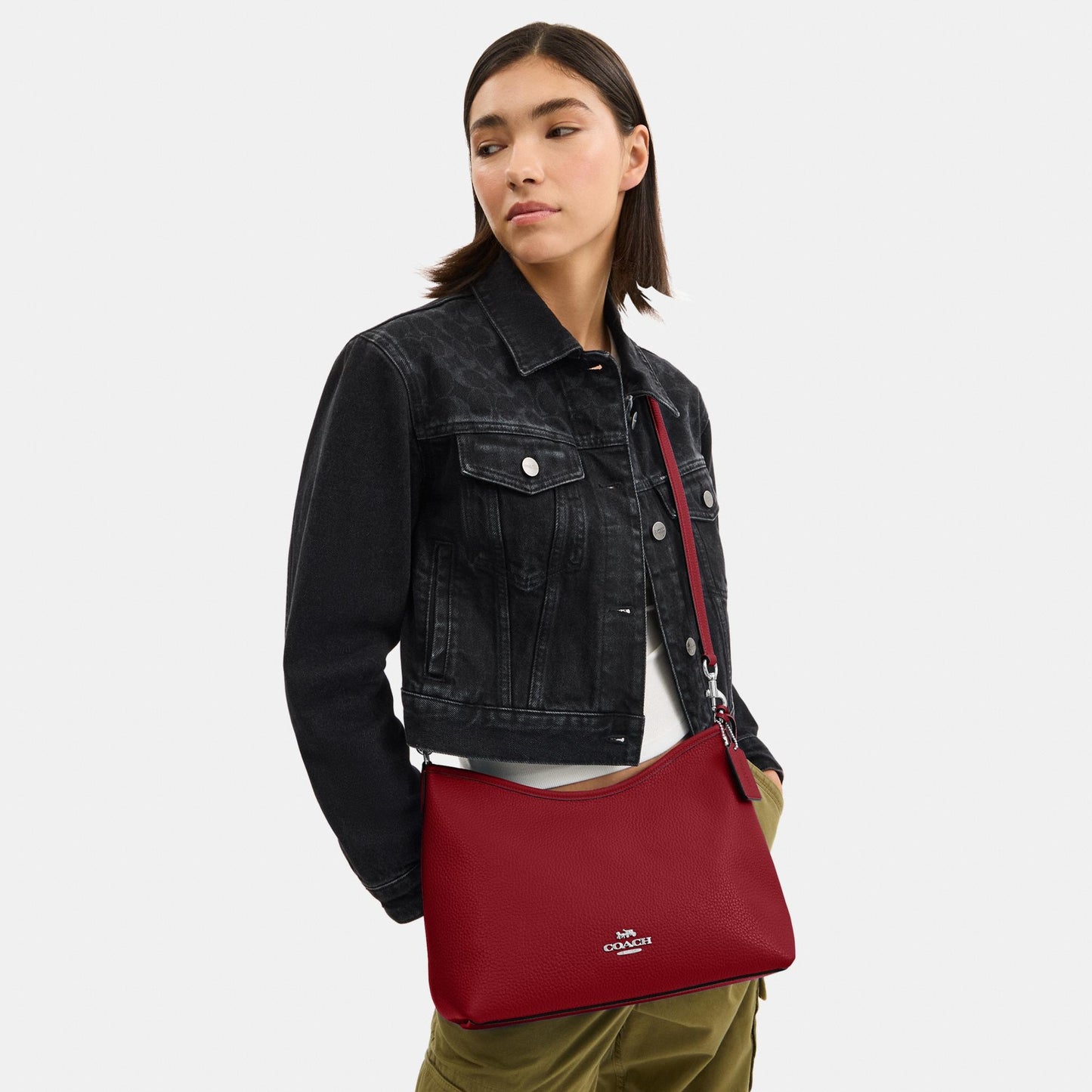 Laurel Shoulder Bag With Mirror Charm And Pouch