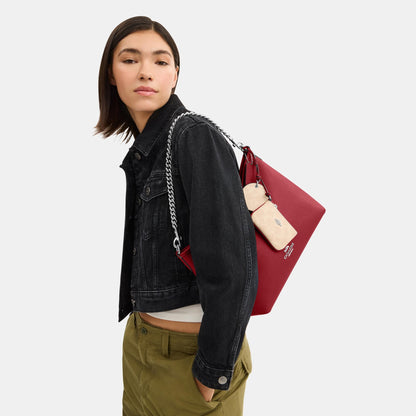 Laurel Shoulder Bag With Mirror Charm And Pouch