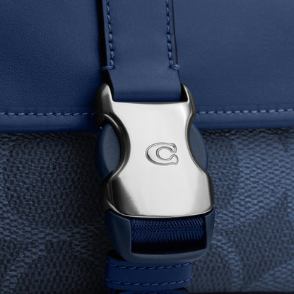 League Crossbody In Mixed Signature Canvas