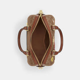 CBJ90-Coach X Peanuts Rowan Satchel Bag In Signature Canvas With Patches-Im/Tan/Brown Multi