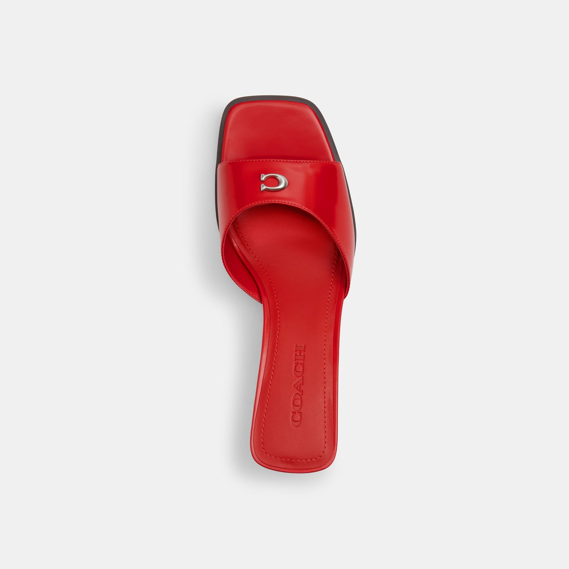 CBO42-Sculpted C Block Heel Sandal-Sport Red