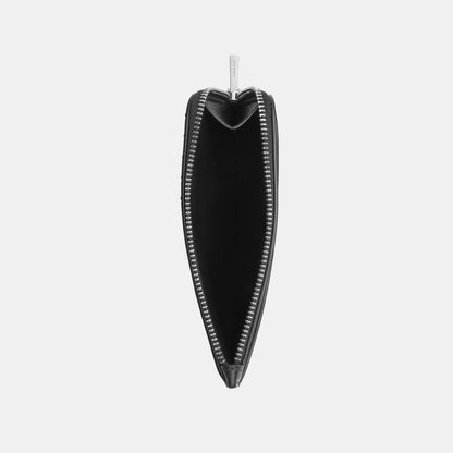 New York Zip Card Case In Loved Leather