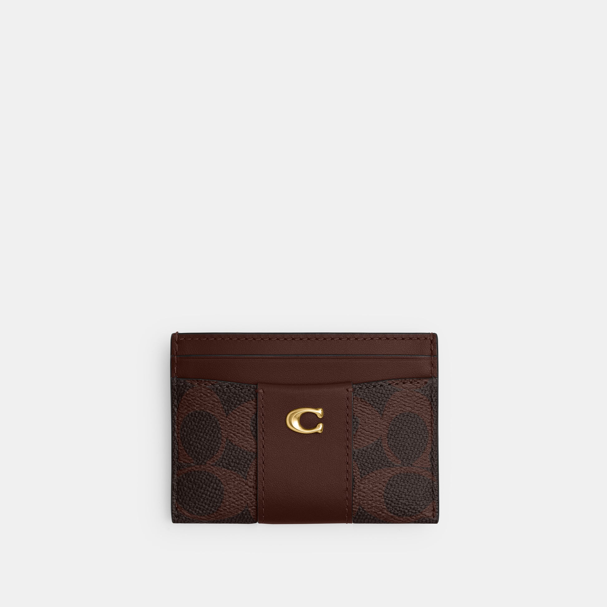 CBY80-Essential Card Case in Signature Canvas-B4/Maple
