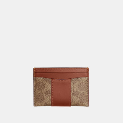 CBY80-Essential Card Case in Signature Canvas-B4/Tan Caramel