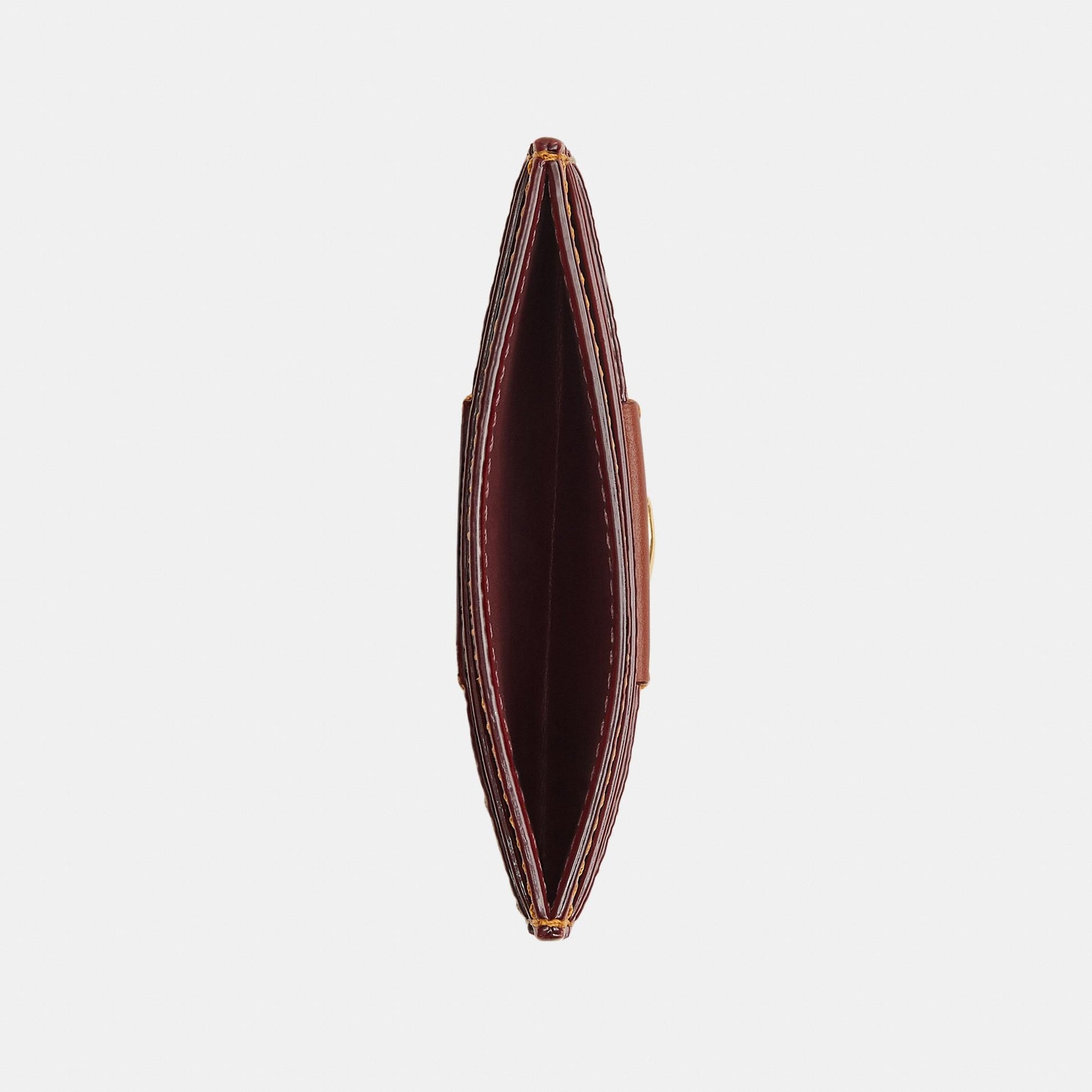CBY80-Essential Card Case in Signature Canvas-B4/Tan Caramel