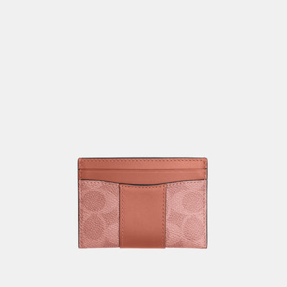 CBY80-Essential Card Case in Signature Canvas-B4/Melon Pink