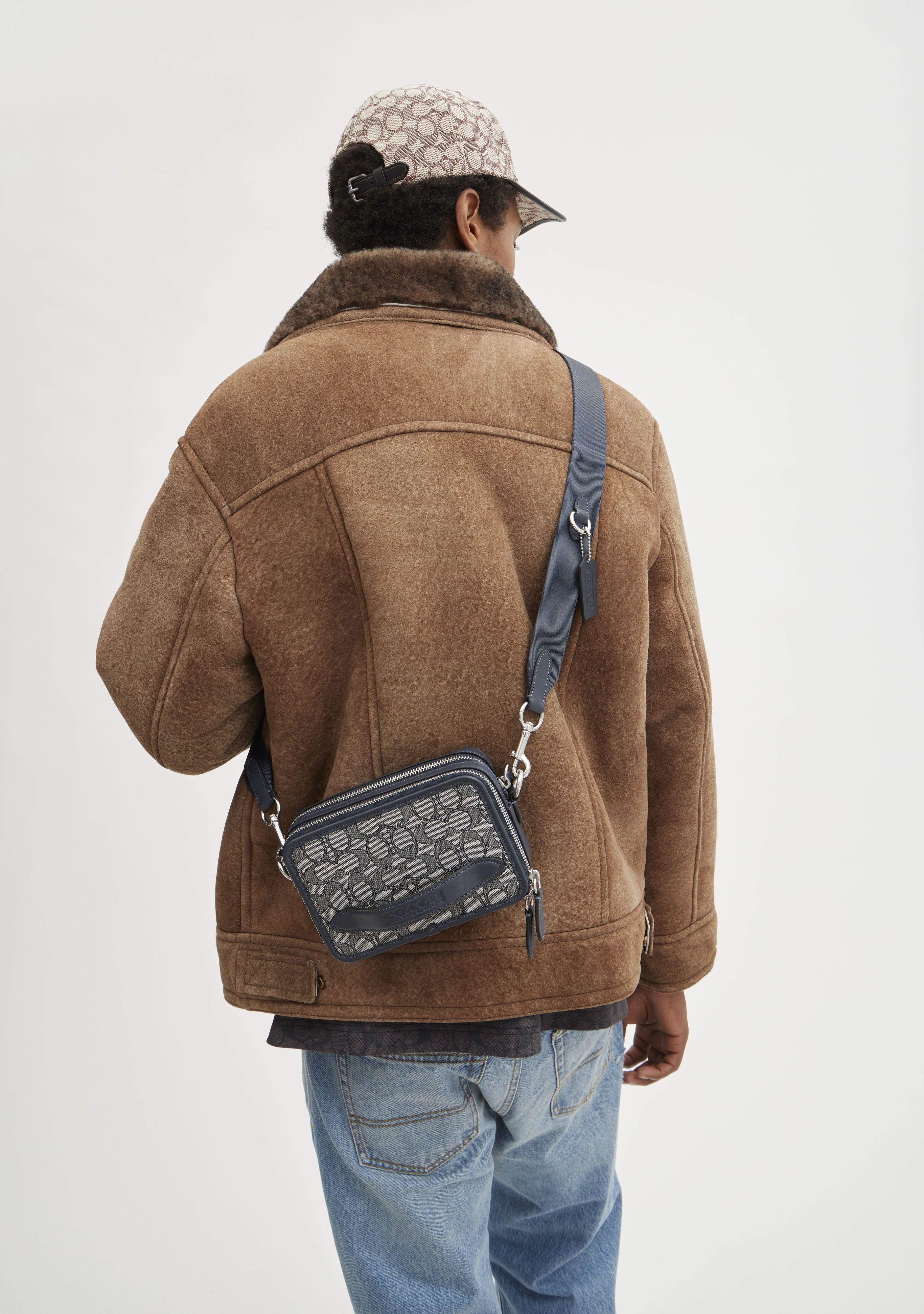 CC069-Charter Crossbody In Signature Jacquard-Midnight Navy