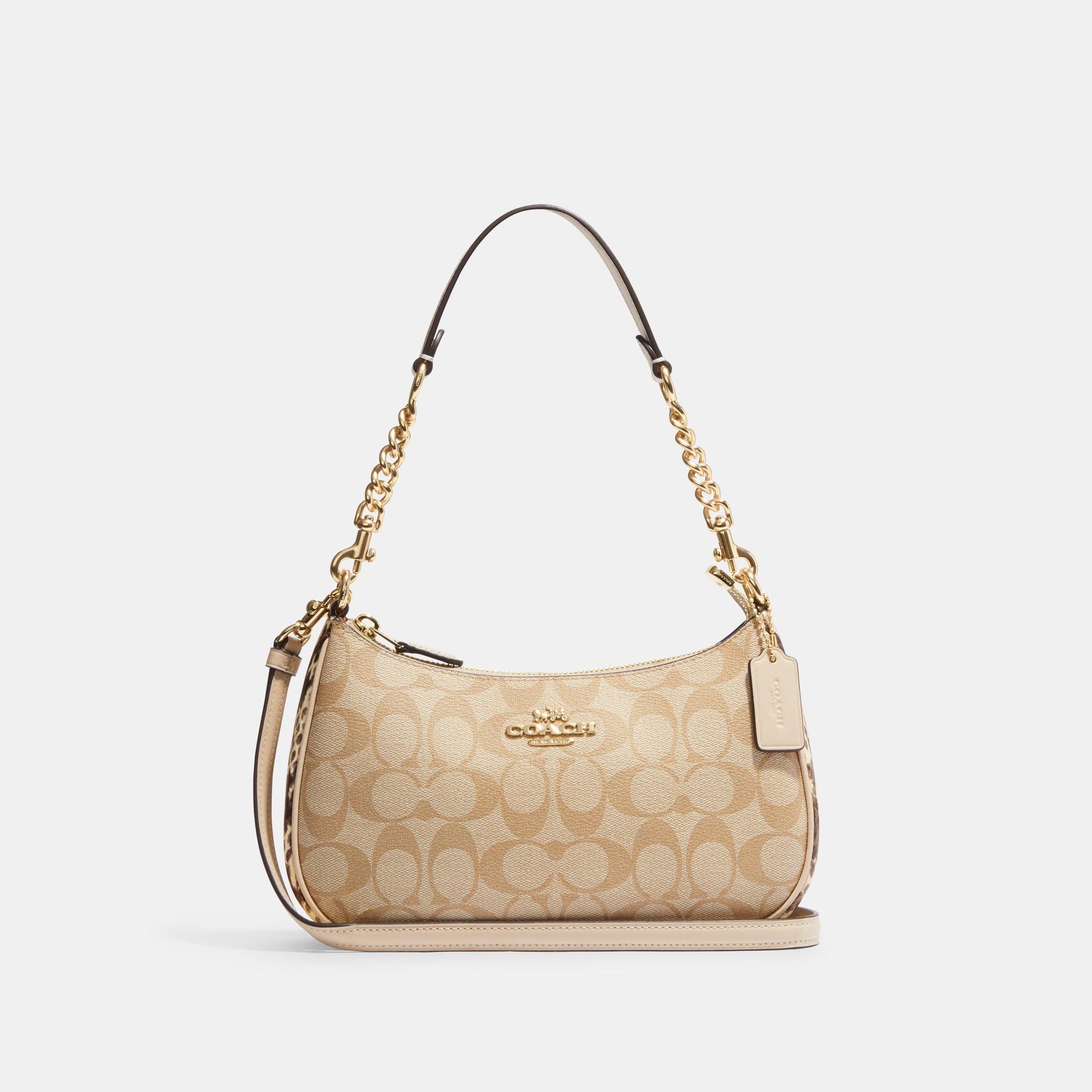 Teri Shoulder Bag In Signature Canvas-CC323-Im/Light Khaki Multi