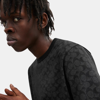 CCC01-Signature T-Shirt in Organic Cotton-Charcoal Signature