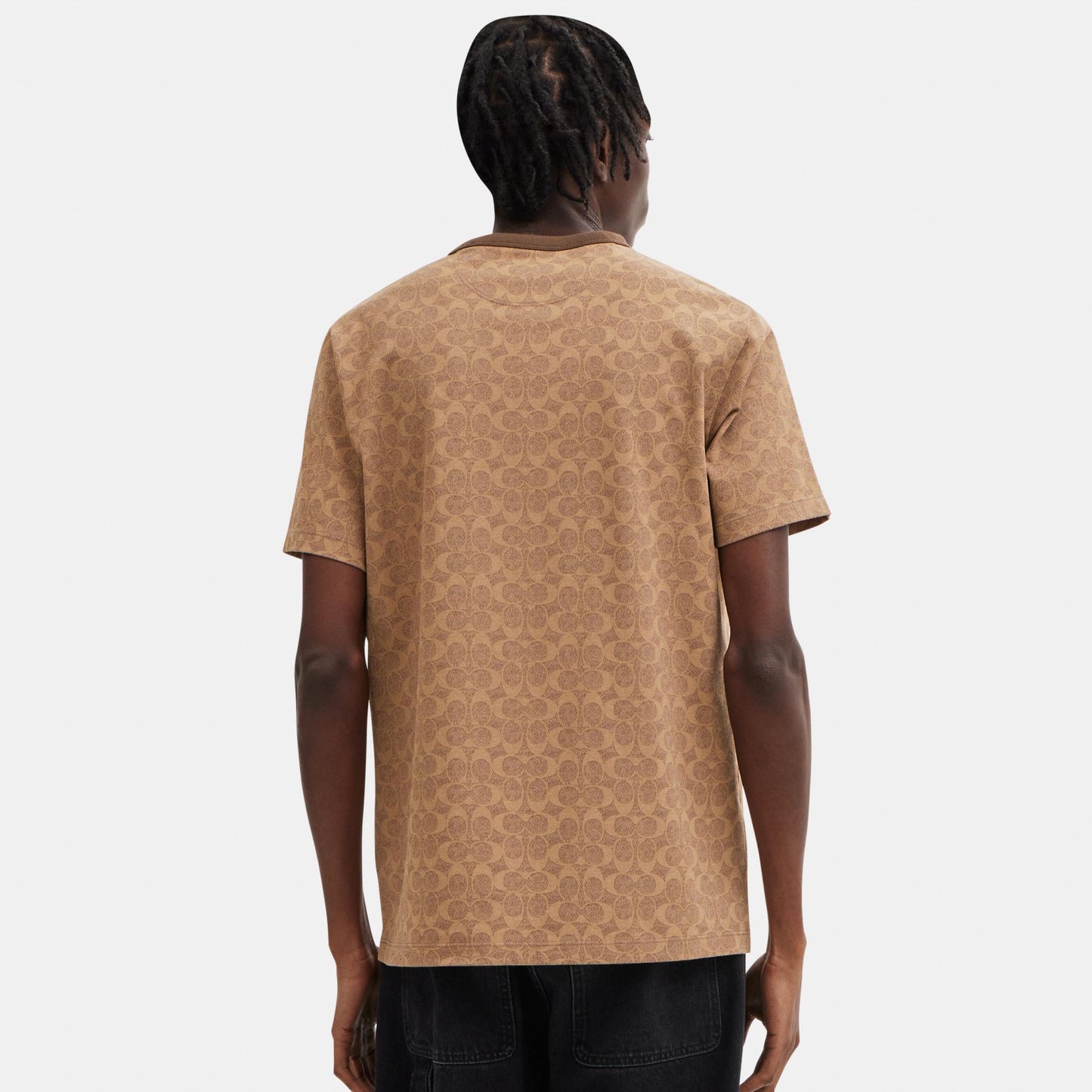 CCC01-Signature T-Shirt in Organic Cotton-Tan Signature