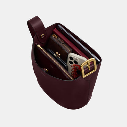 CCC23-Bleecker Bucket Bag-B4/Merlot