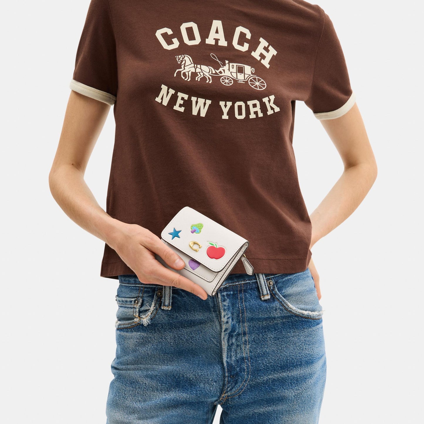 Mila Small Flap Wallet With Sticker Print