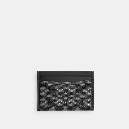 CCD08-Essential Card Case in Crystal Signature Jacquard-Lh/Black