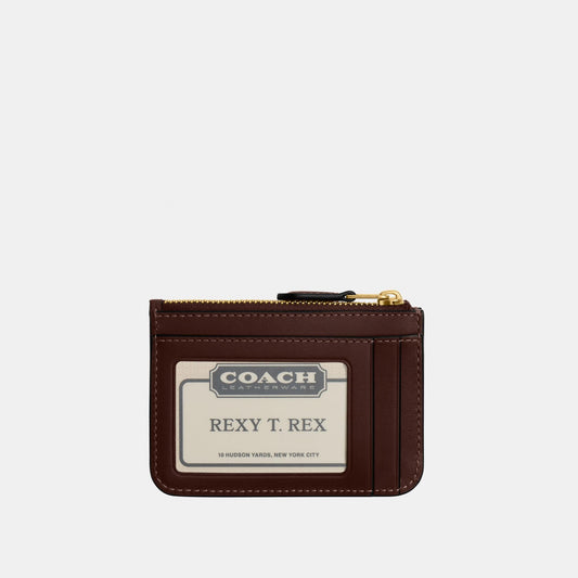 CCD13-Essential Mini ID Card Case in Signature Jacquard-B4/Oak Maple