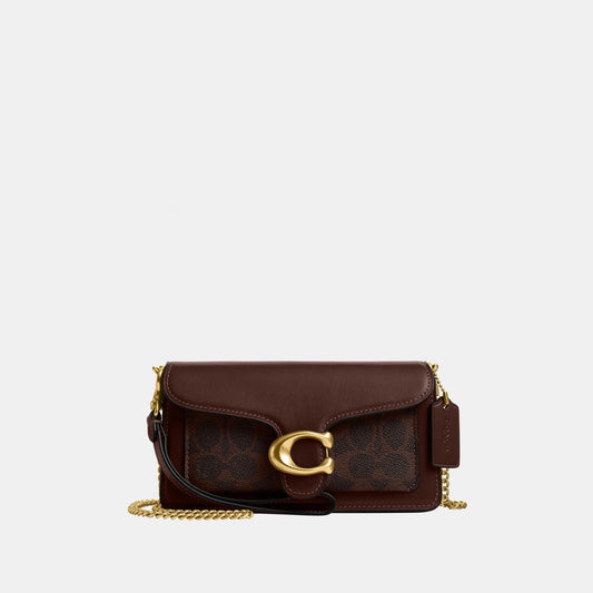CCD26-Tabby Chain Crossbody Bag 19 in Signature Canvas-B4/Maple