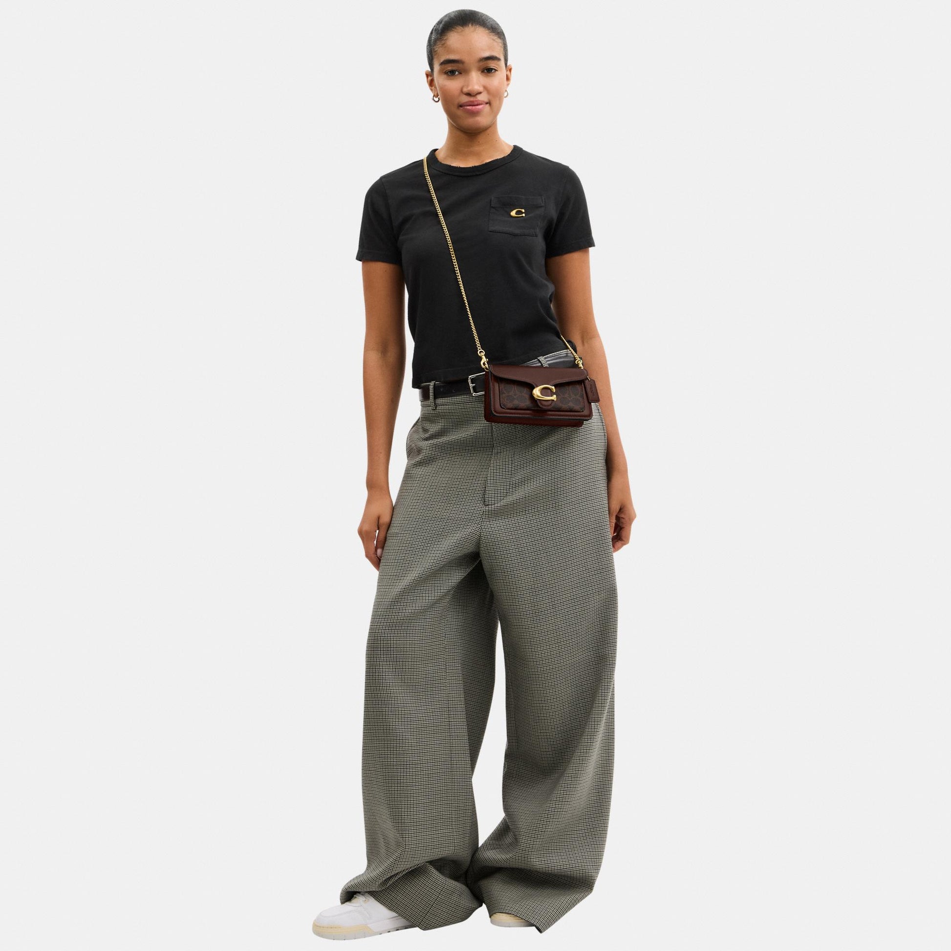 CCD26-Tabby Chain Crossbody Bag 19 in Signature Canvas-B4/Maple