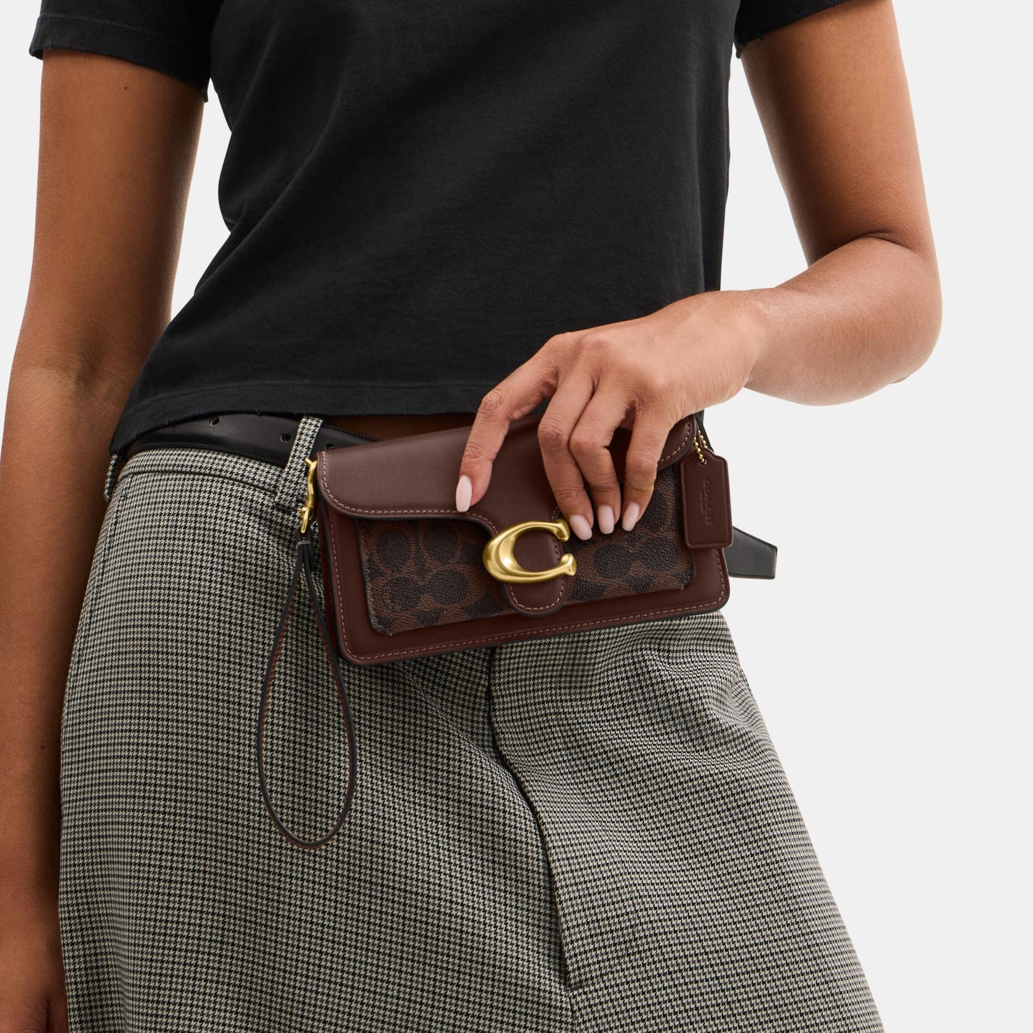 CCD26-Tabby Chain Crossbody Bag 19 in Signature Canvas-B4/Maple