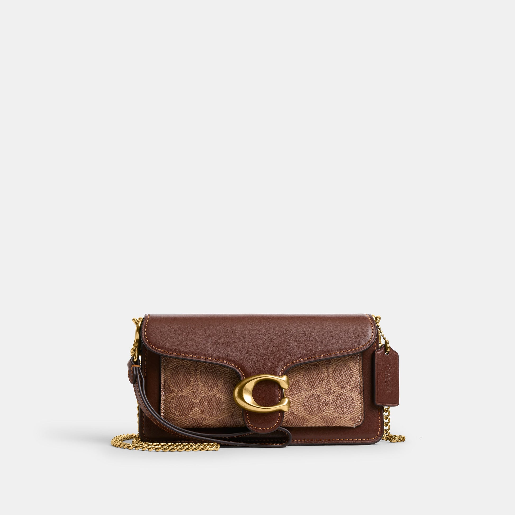 CCD26-Tabby Chain Crossbody Bag 19 in Signature Canvas-B4/Maple