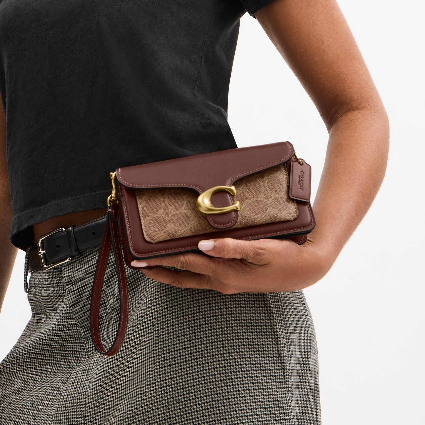 CCD26-Tabby Chain Crossbody Bag 19 in Signature Canvas-B4/Maple