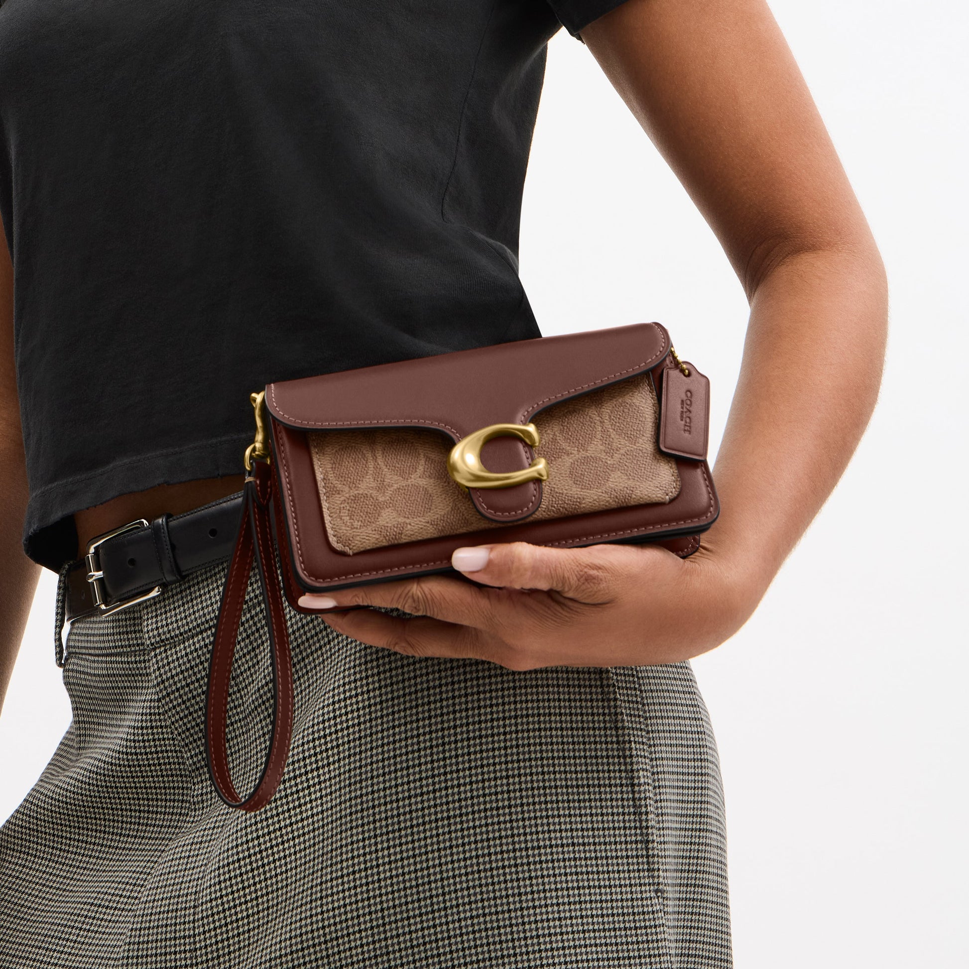 CCD26-Tabby Chain Crossbody Bag 19 in Signature Canvas-B4/Maple