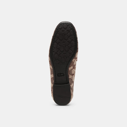 CCD68-Sculpted C Loafer in Signature Textile Jacquard-Cocoa/Burnished Amber