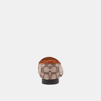 CCD68-Sculpted C Loafer in Signature Textile Jacquard-Cocoa/Burnished Amber