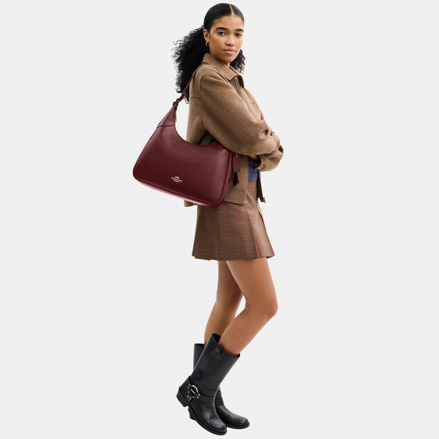 CCE48-Ella Shoulder Bag-Im/Maroon