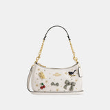 CCE87-Teri Shoulder Bag With Pins-Im/Chalk