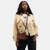 CCF14-Laurel Small Shoulder Bag With Tassels-Im/Vintage Brown/Maple