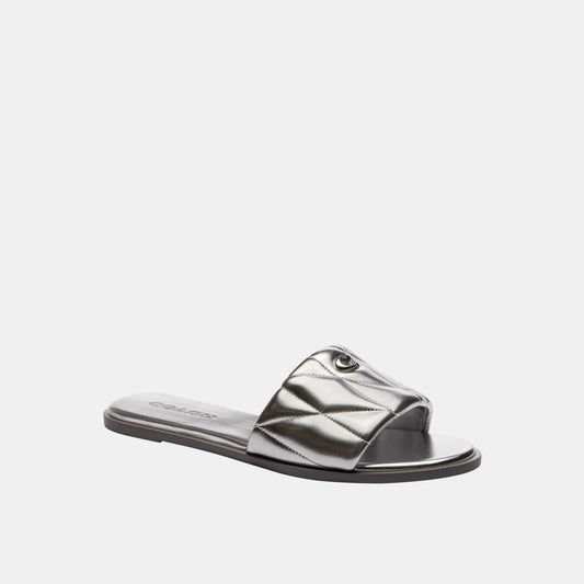 CCH37-Holly Sandal With Quilting-Silver